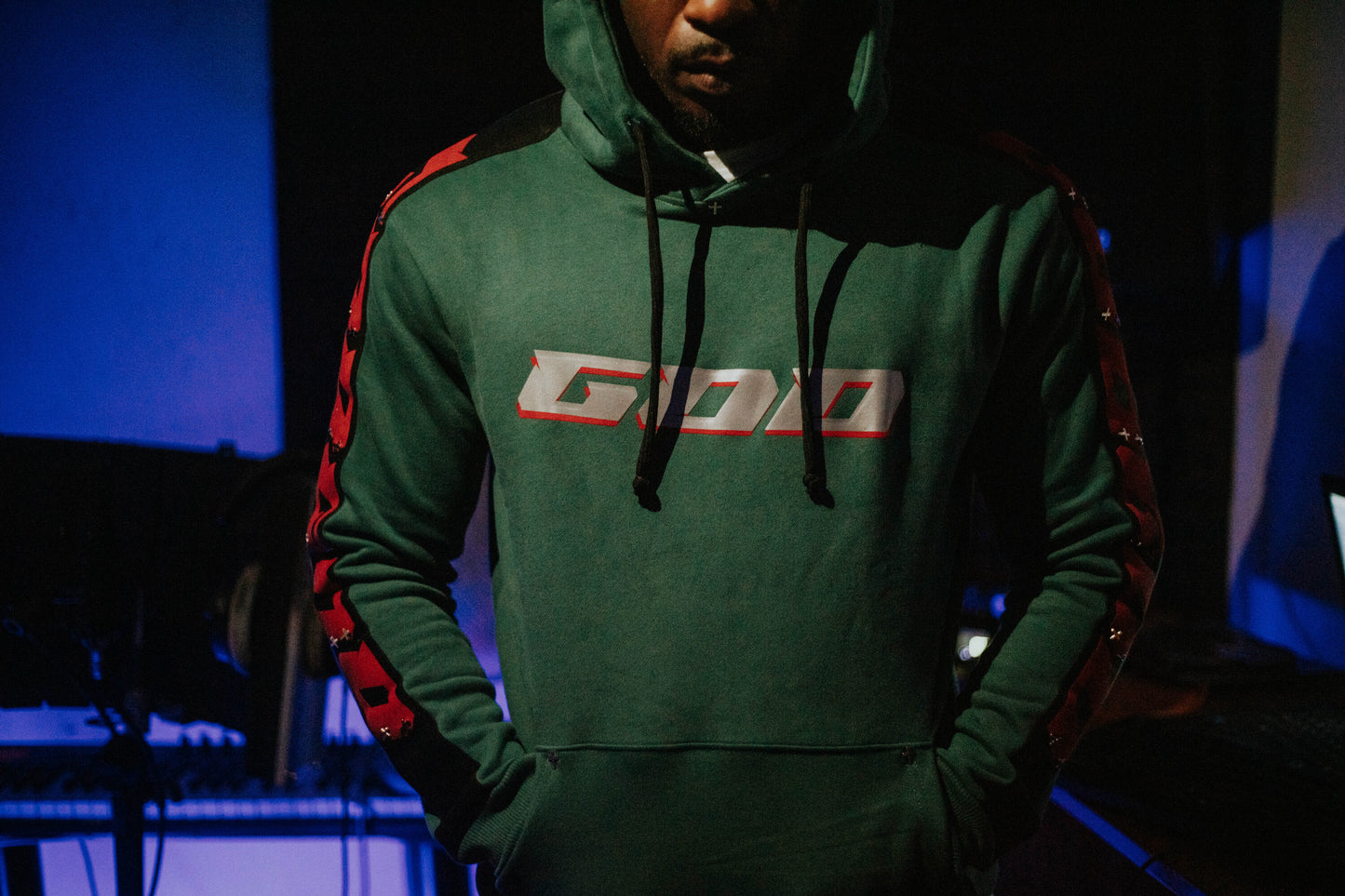 hoodie green reflector