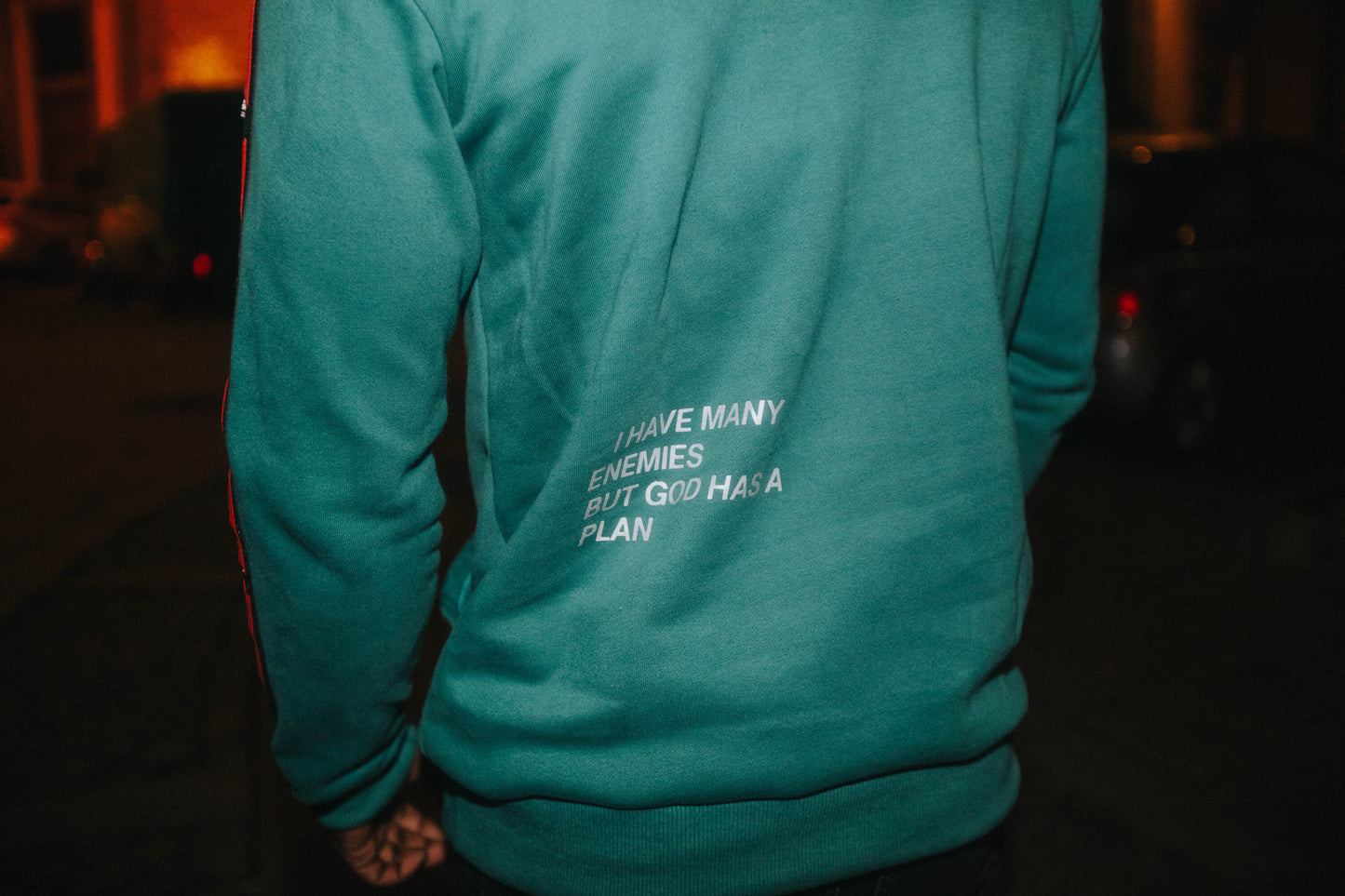 hoodie green reflector