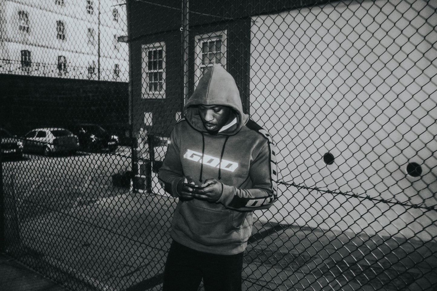 hoodie green reflector