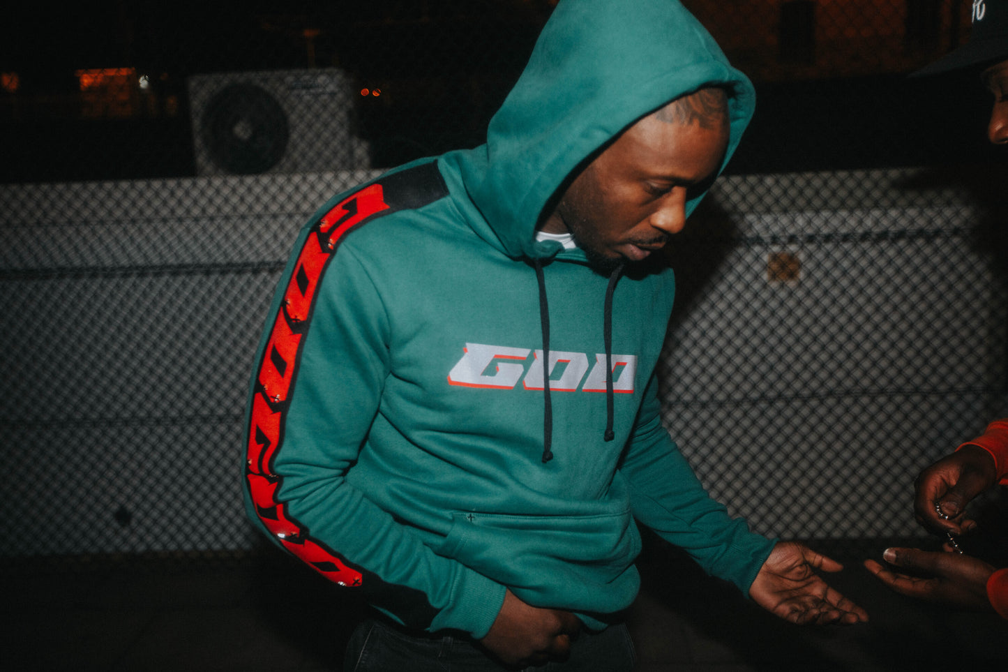 hoodie green reflector