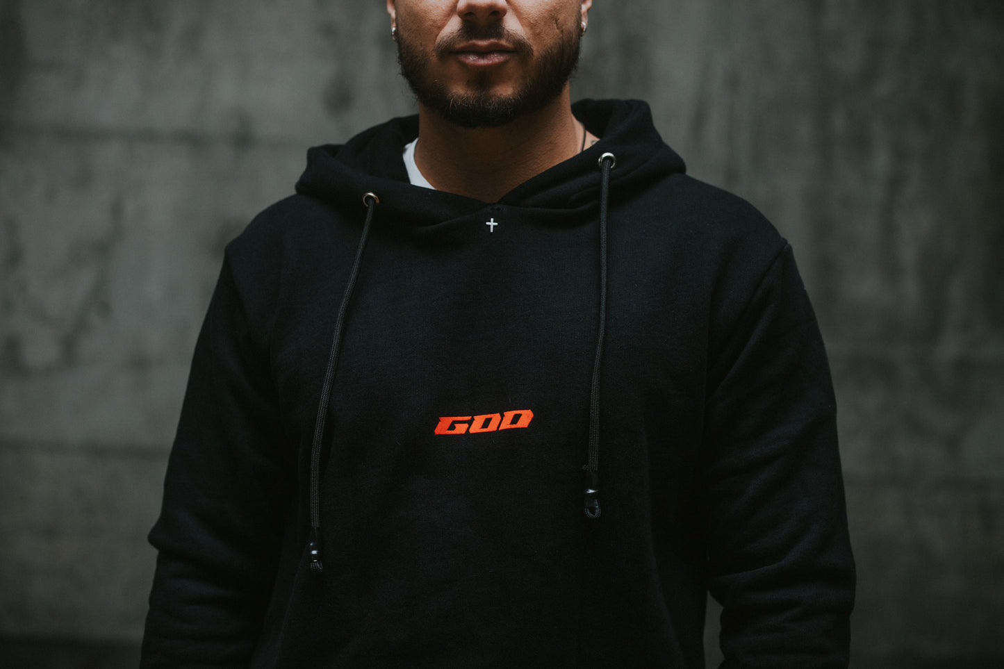 HOODIE GOD NEON ORANGE PRIME