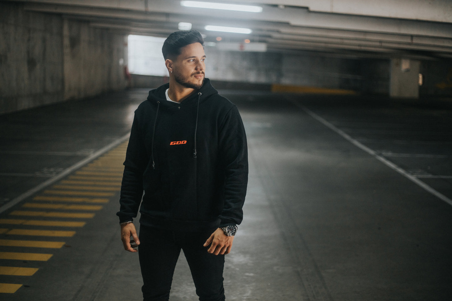 HOODIE GOD NEON ORANGE PRIME