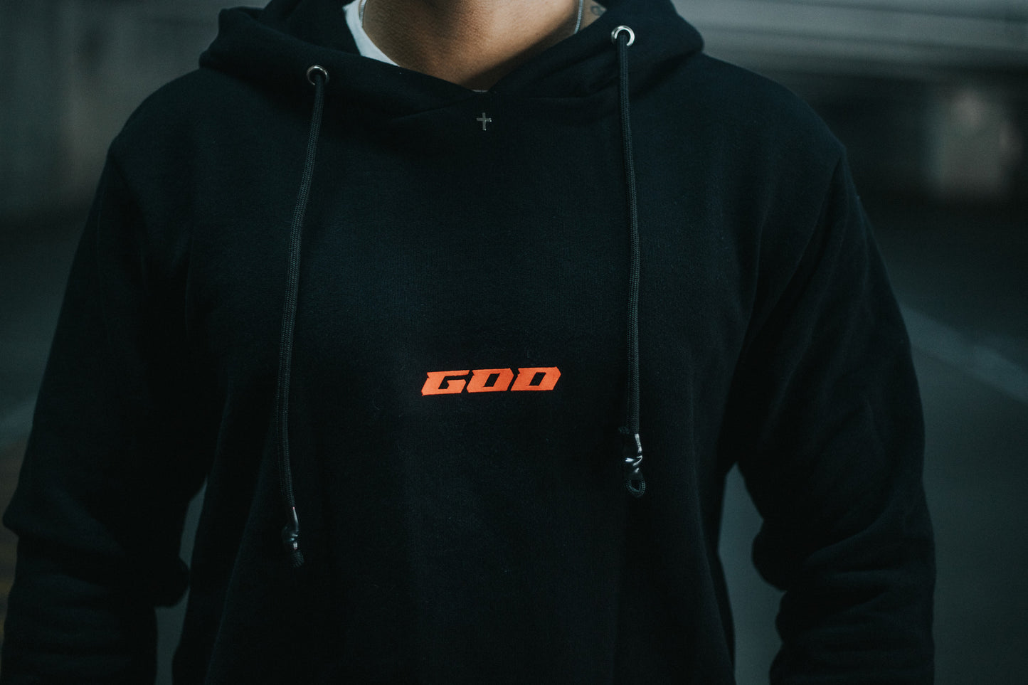 HOODIE GOD NEON ORANGE PRIME