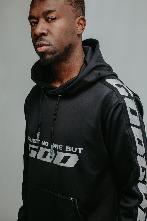 TRACKSUIT «TRUST NO ONE SILVER» PRETO