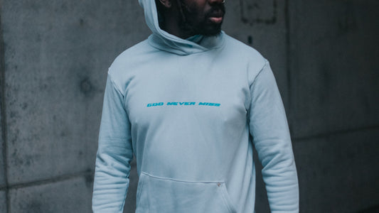 HOODIE GOD LIGHT BLUE