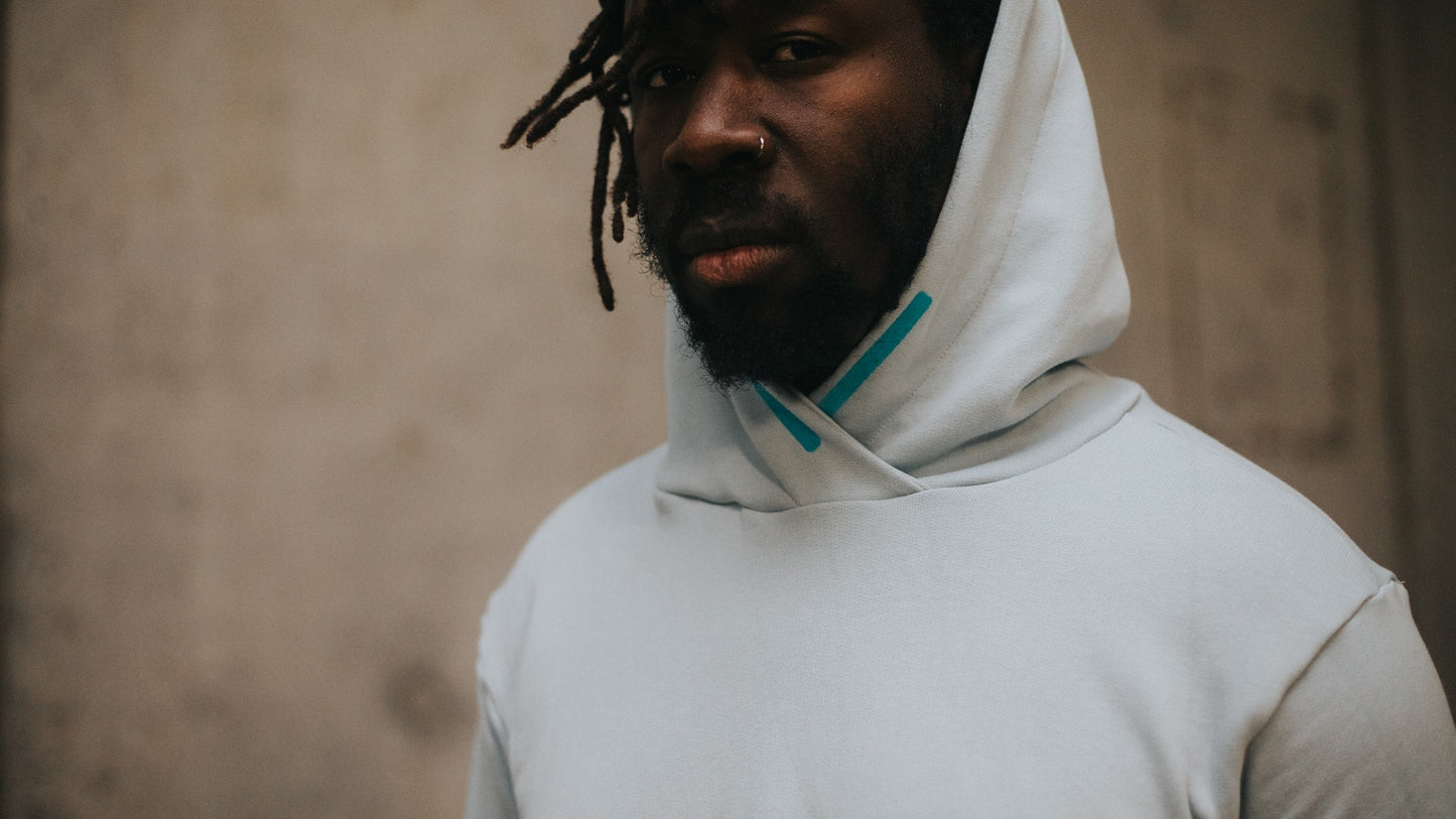 HOODIE GOD LIGHT BLUE