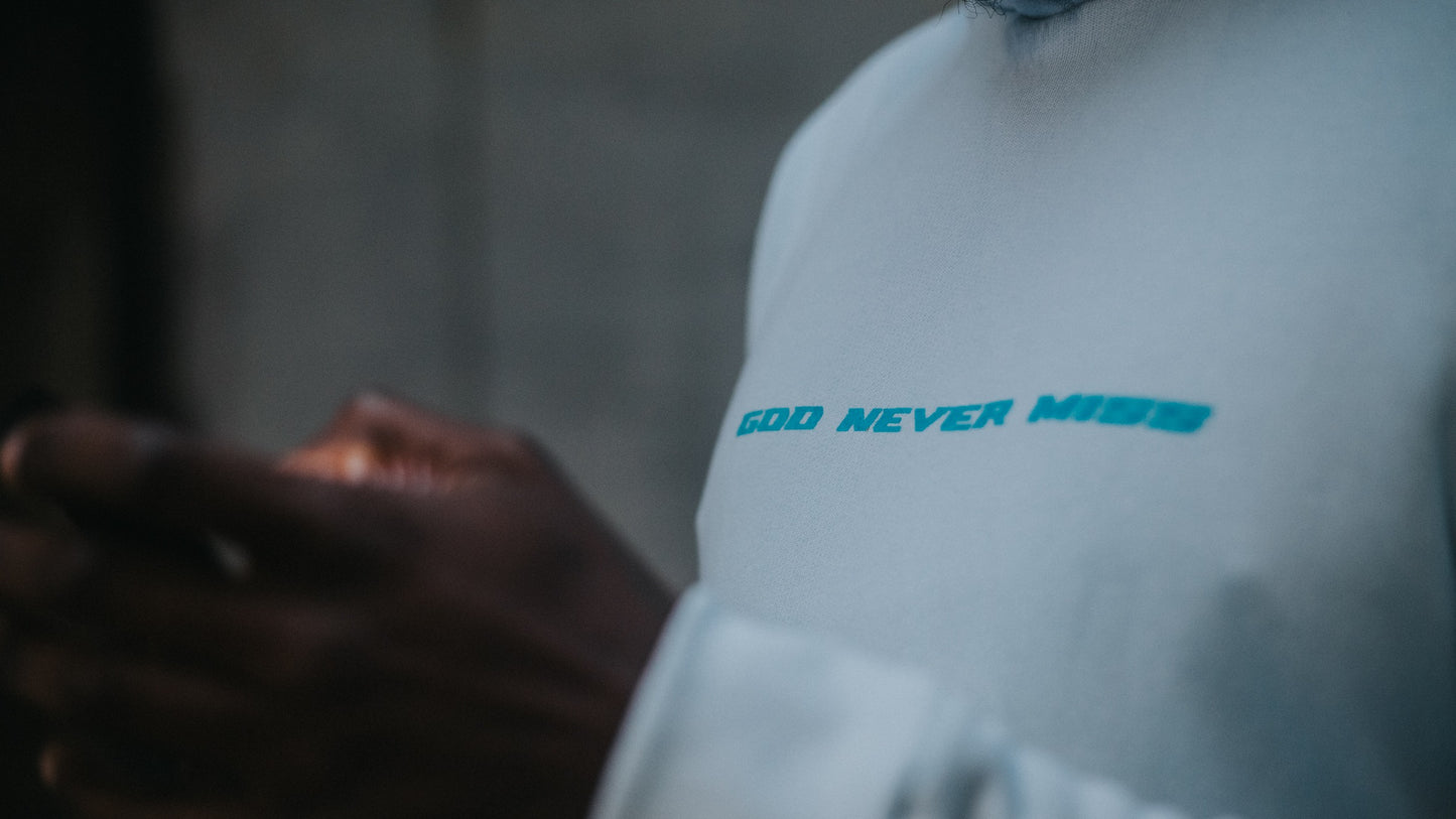 HOODIE GOD LIGHT BLUE