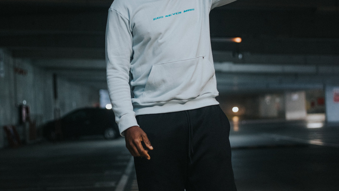 HOODIE GOD LIGHT BLUE